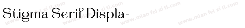 Stigma Serif Displa字体转换